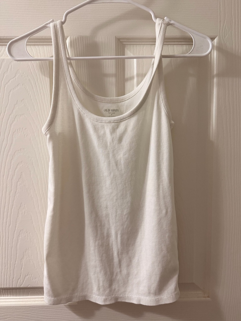 Old Navy Cream Ribbed Tank Top